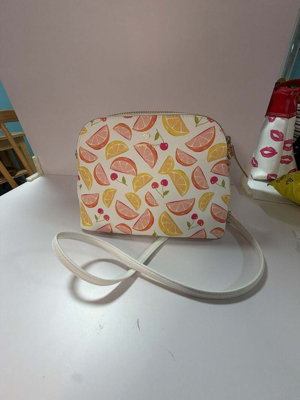 Nanette Lepore Citrus and Cherry Print Dome Crossbody Bag